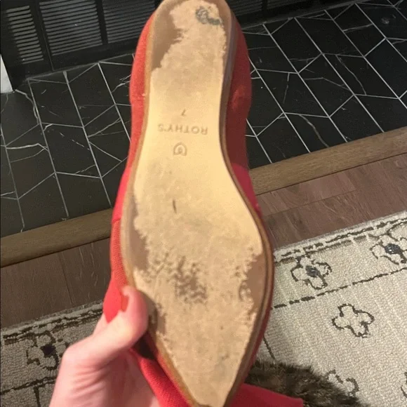 Rothy's Women's Red Pointed Flats - Picture 4 of 5